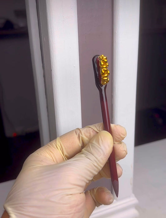 24K Gold Toothbrush Art
